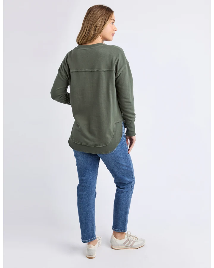 Simplified Tonal Crew - Khaki