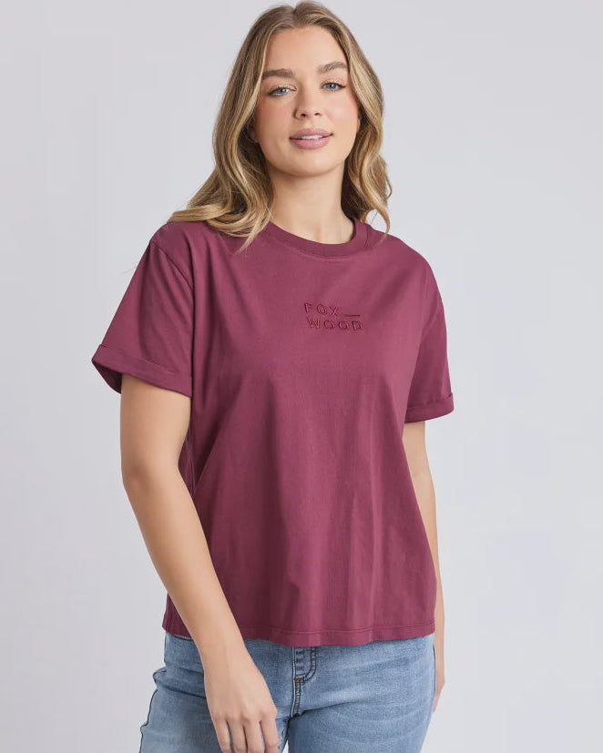 Huntleigh Oversized Tee - Wine