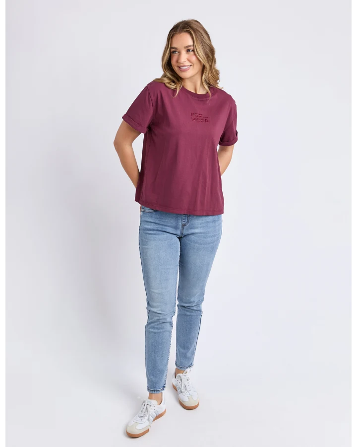 Huntleigh Oversized Tee - Wine