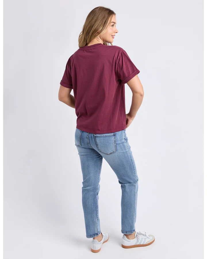 Huntleigh Oversized Tee - Wine