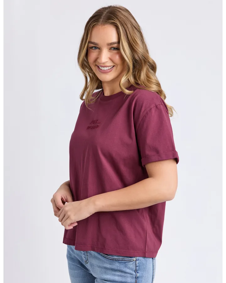 Huntleigh Oversized Tee - Wine
