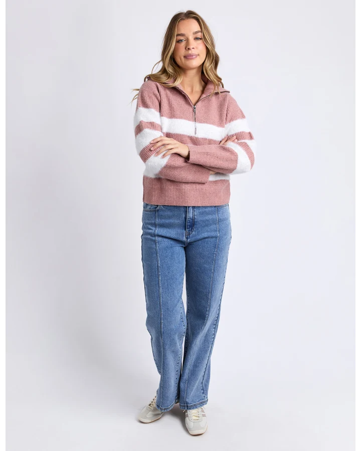 Gracie Knit Zip Crew