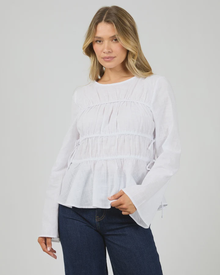 Lou Lou L/S Top - White