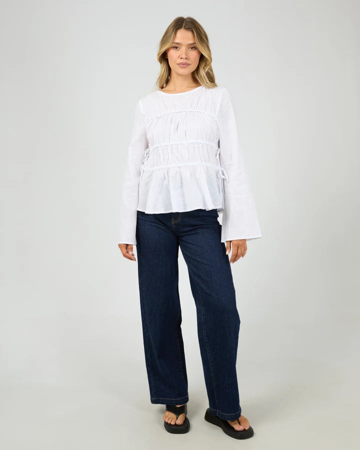 Lou Lou L/S Top - White