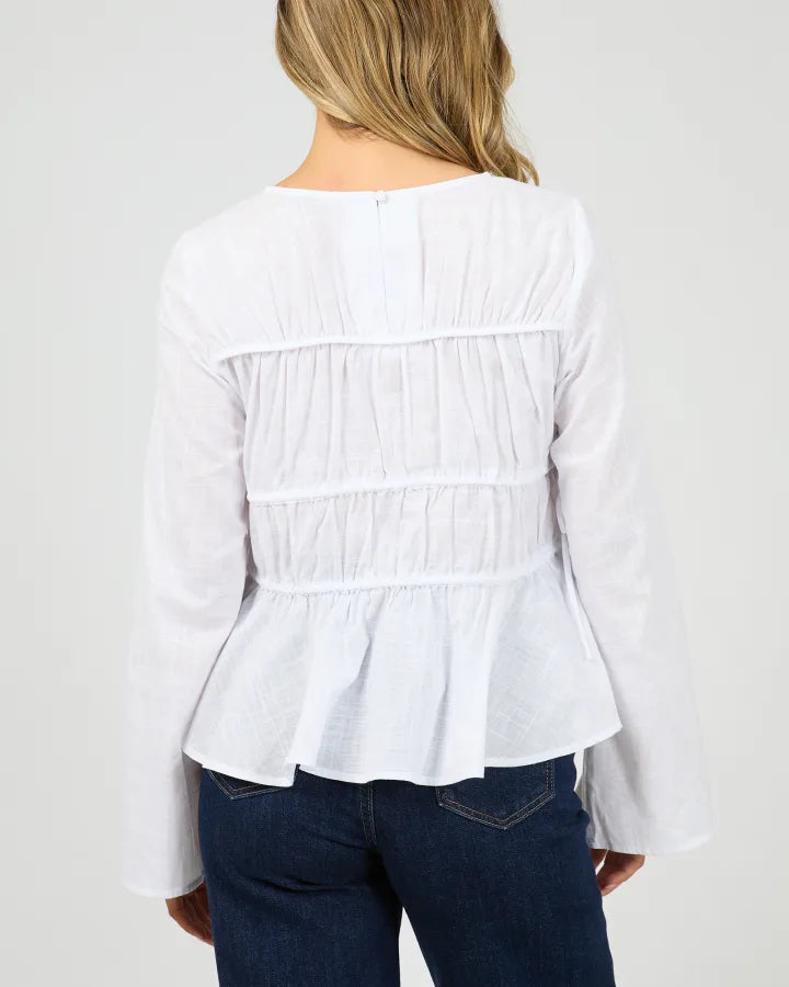 Lou Lou L/S Top - White