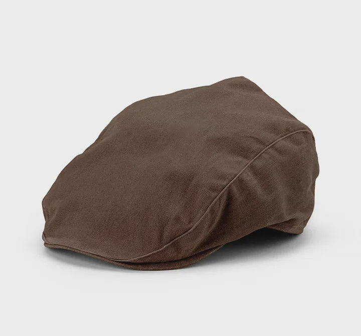 Archie Waxed Cotton Cap - Brown