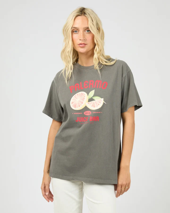 Palermo Relaxed Tee - Charcoal