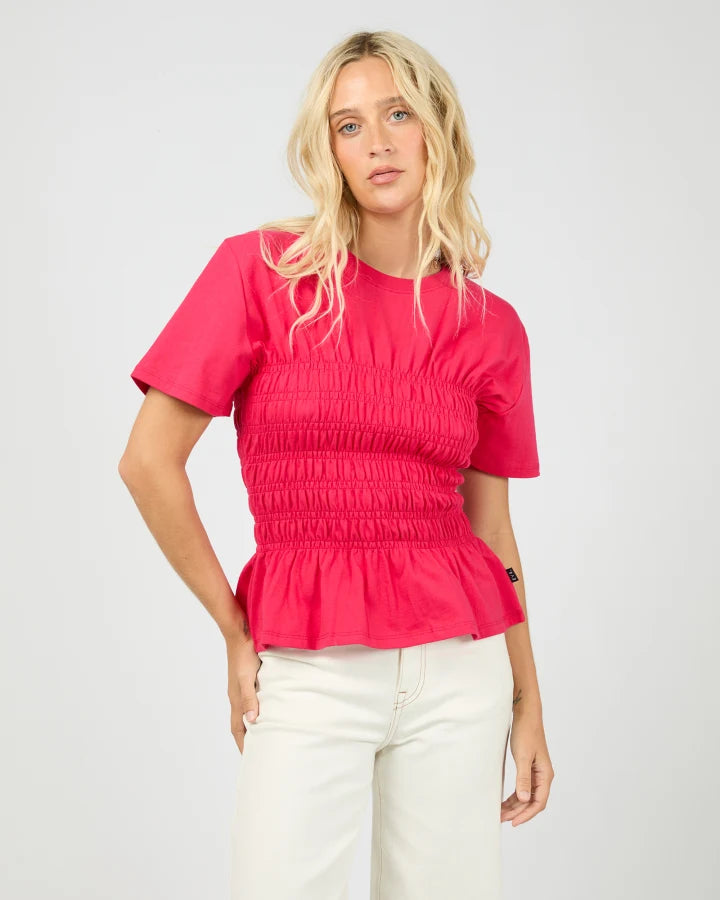 Lipa Ruched Top - Red