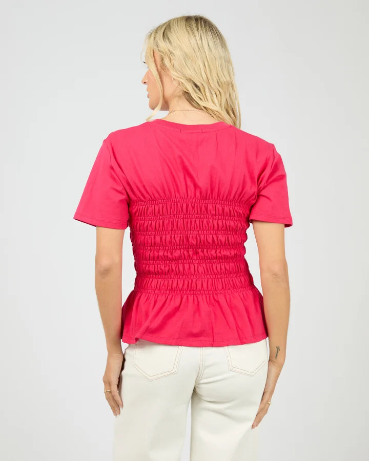Lipa Ruched Top - Red