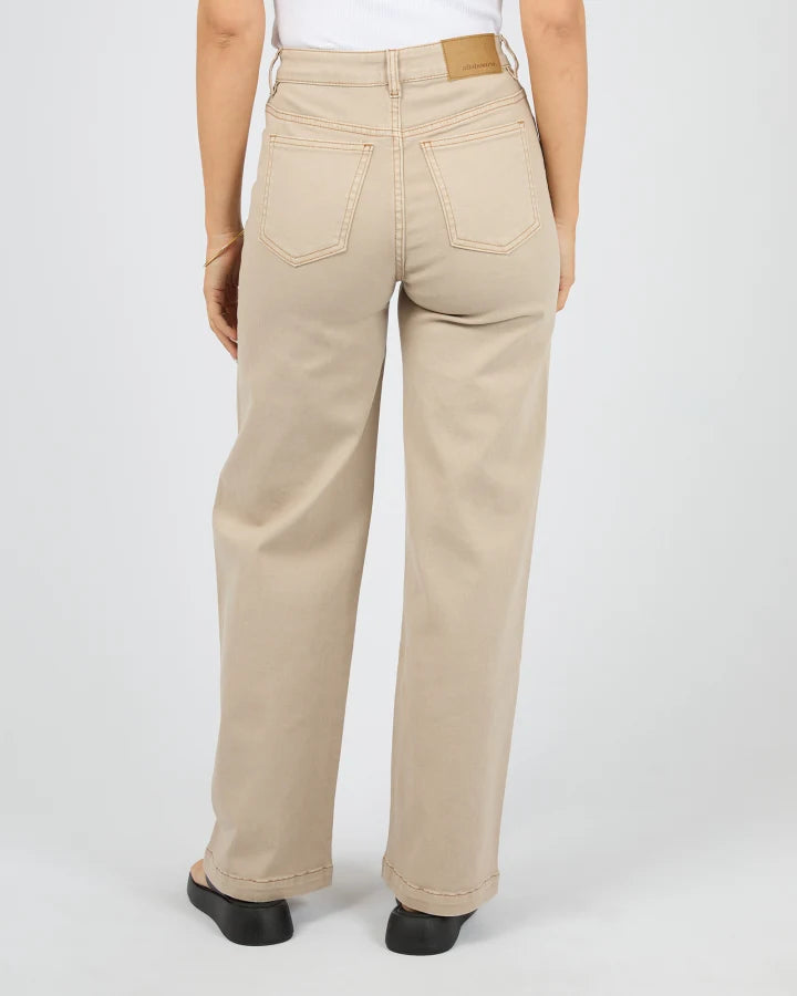 Jacqui Wide Leg Jean - Beige