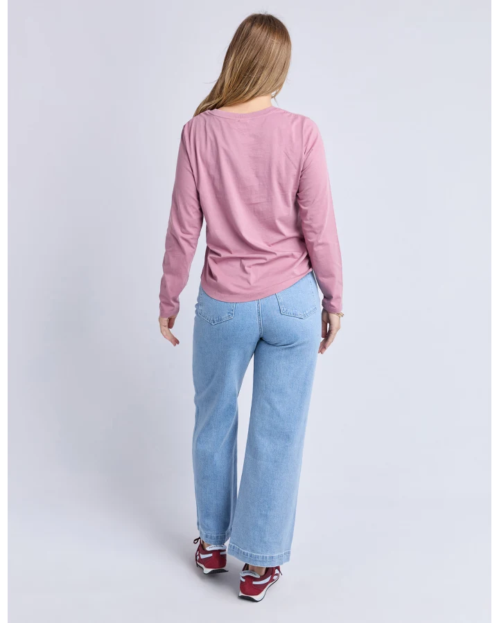 Signature LS Tee - Dusty Rose
