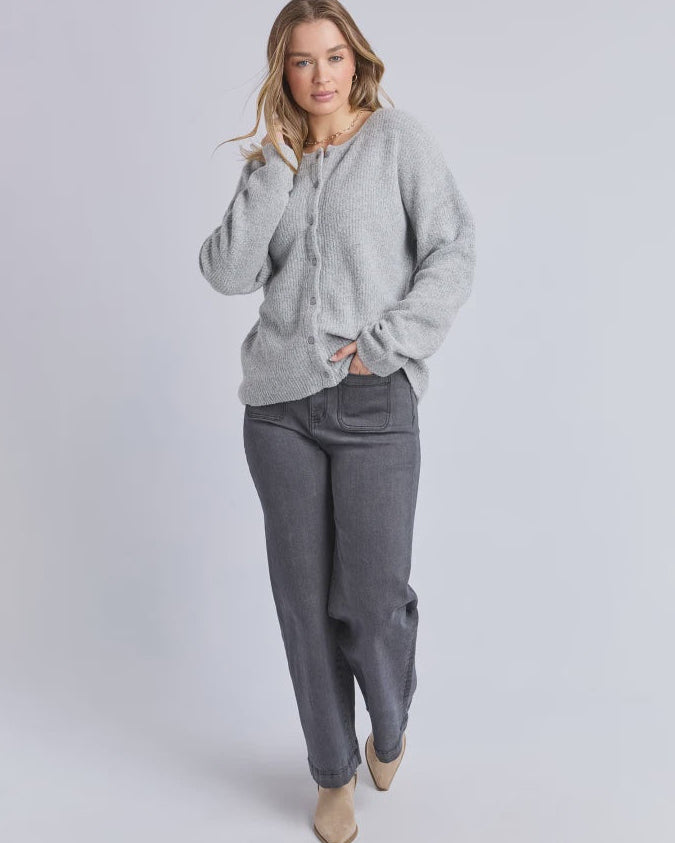 Murphy Knit Cardi - Grey Marle