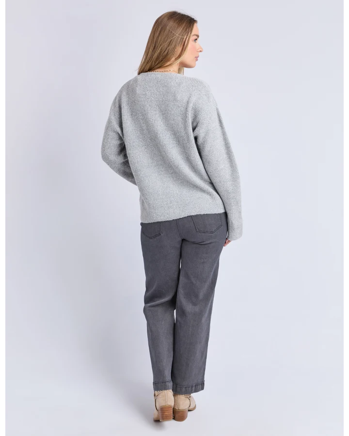 Murphy Knit Cardi - Grey Marle