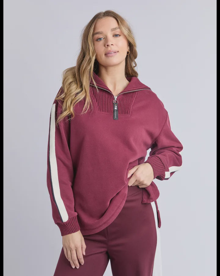 Knit Collar Crew - Port