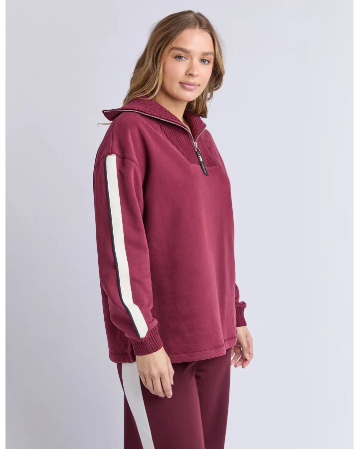 Knit Collar Crew - Port