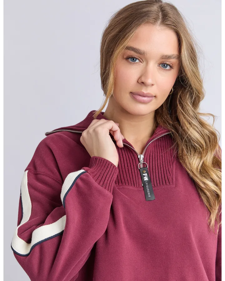Knit Collar Crew - Port