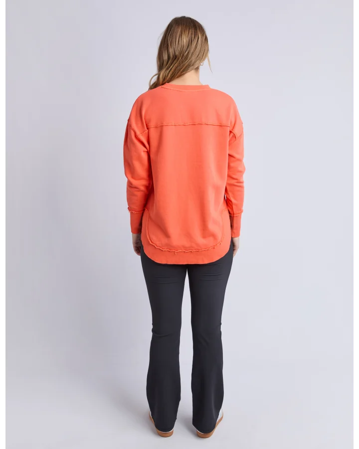 SIMPLIFIED CREW-ORANGE RED