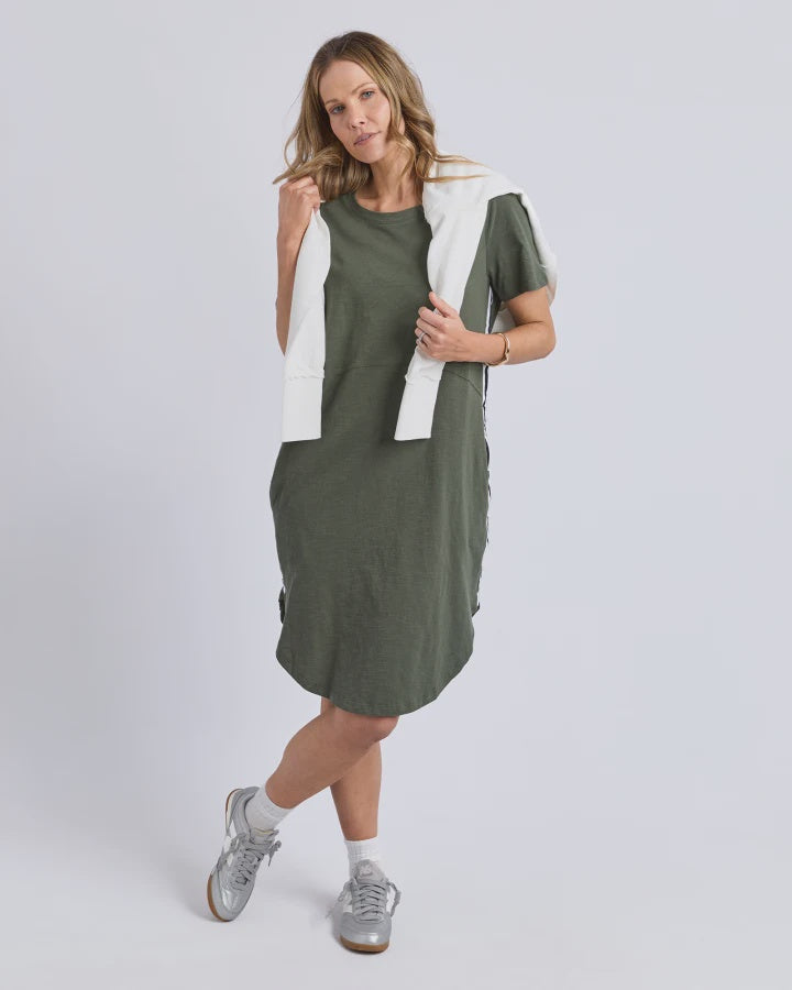 Bay Tape Dress - Khaki