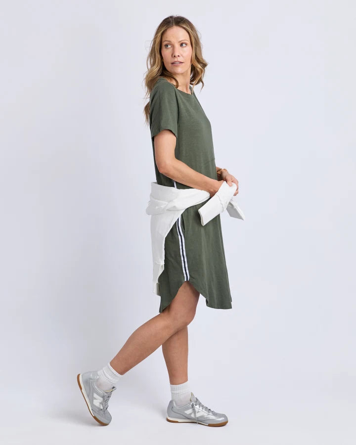 Bay Tape Dress - Khaki