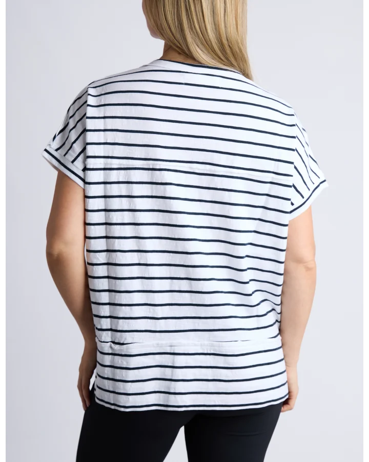 THROW ON S/S STRIPE TEE