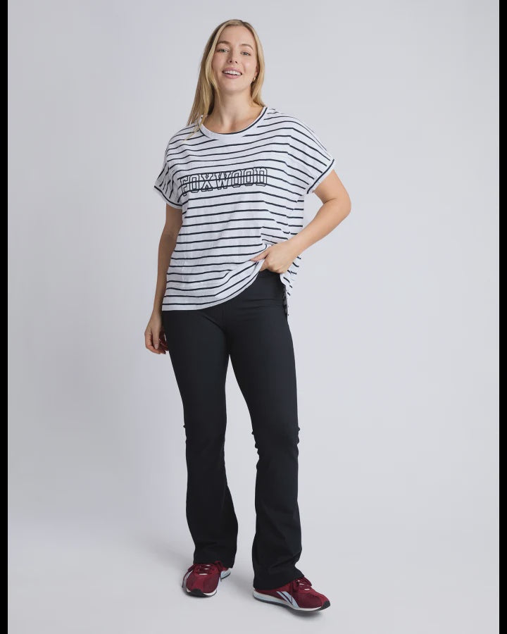 THROW ON S/S STRIPE TEE