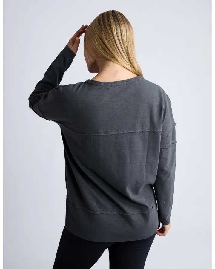 Throw On L/S Tee - Coal