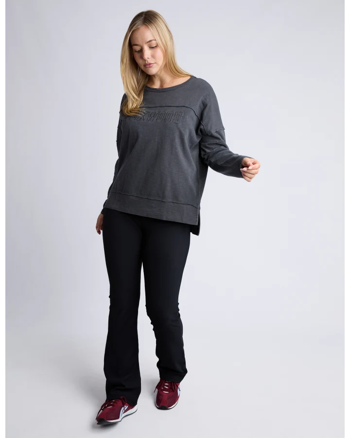 Throw On L/S Tee - Coal