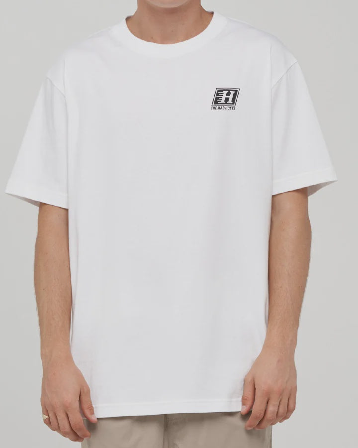 PARALLEL HUEYS SS T-SHIRT (WHITE)