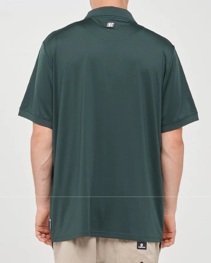 PARALLEL HUEYS ACTIVE SS POLO-PINE GREEN