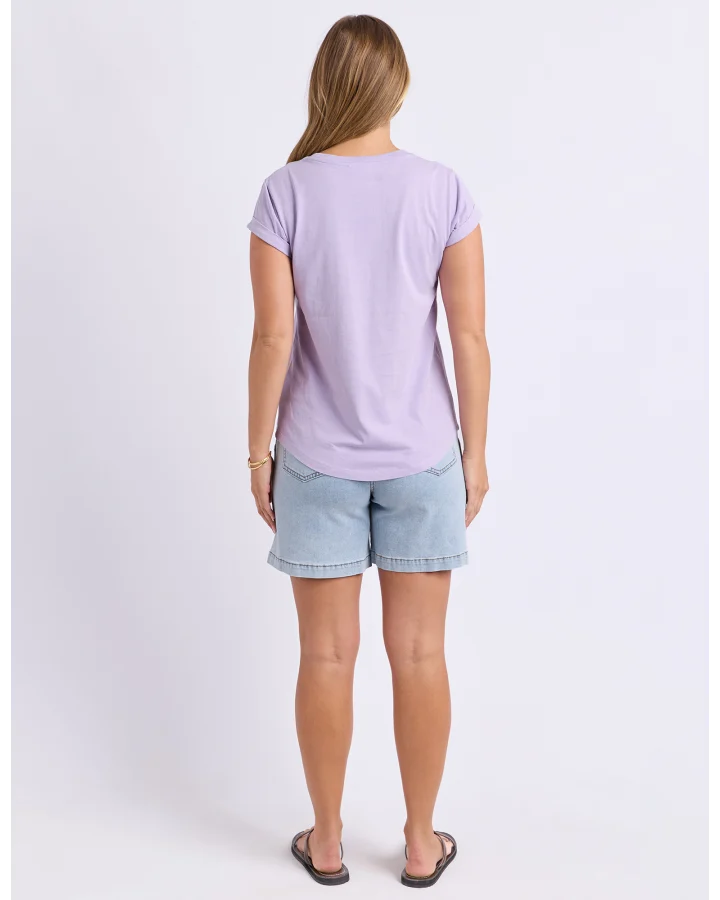 EFFORTLESS TEE-PASTEL LILAC