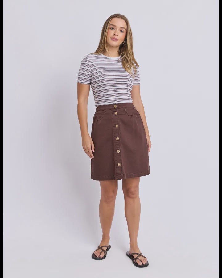 AMANDA SKIRT-CHOCOLATE