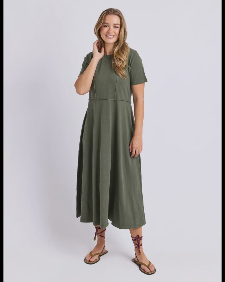 EVA MIDI DRESS-KHAKI