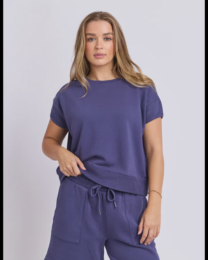 HUSTLER TEE-DEEP BLUE