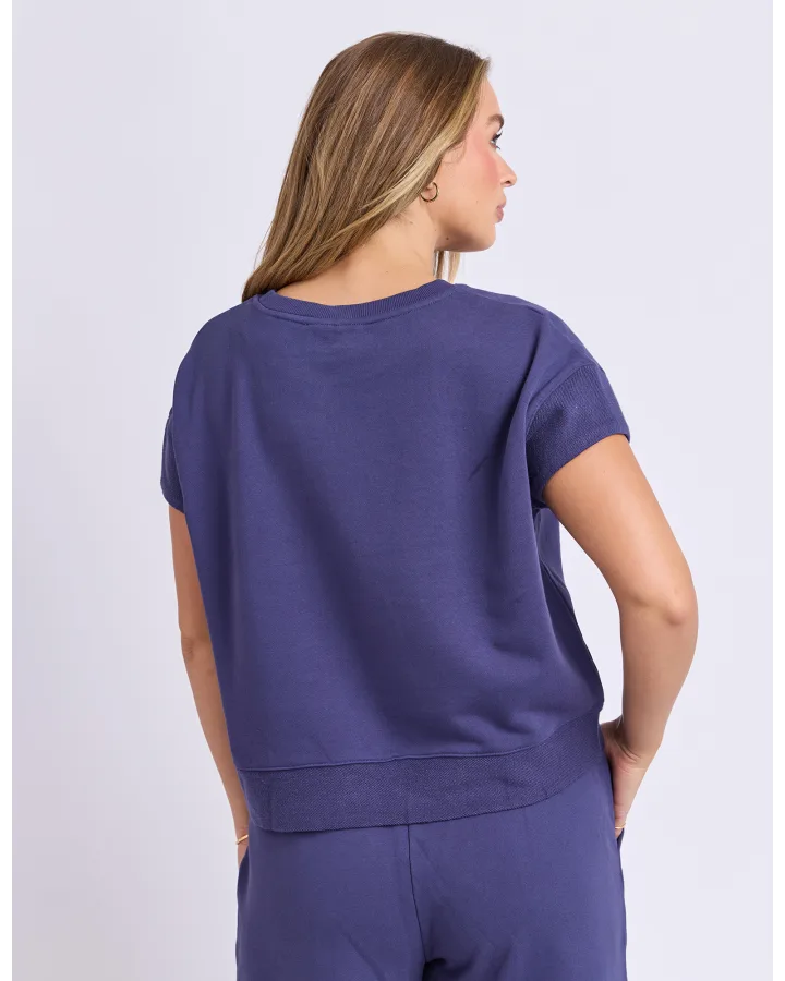 HUSTLER TEE-DEEP BLUE