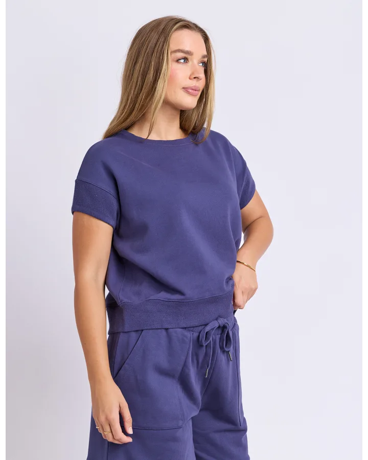 HUSTLER TEE-DEEP BLUE
