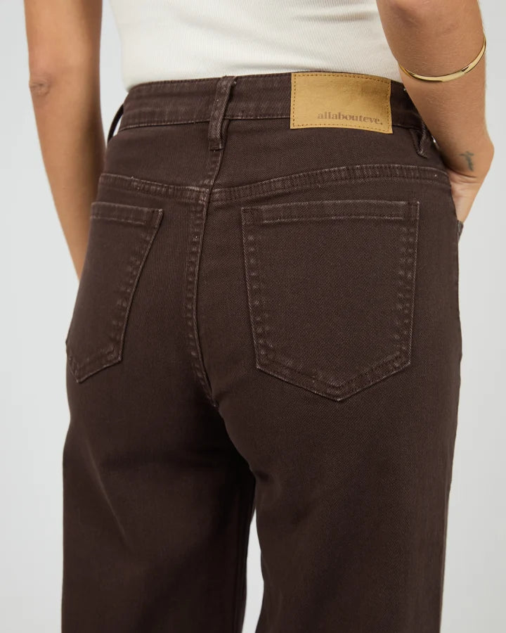 Jacqui Wide Leg Jeans - Brown