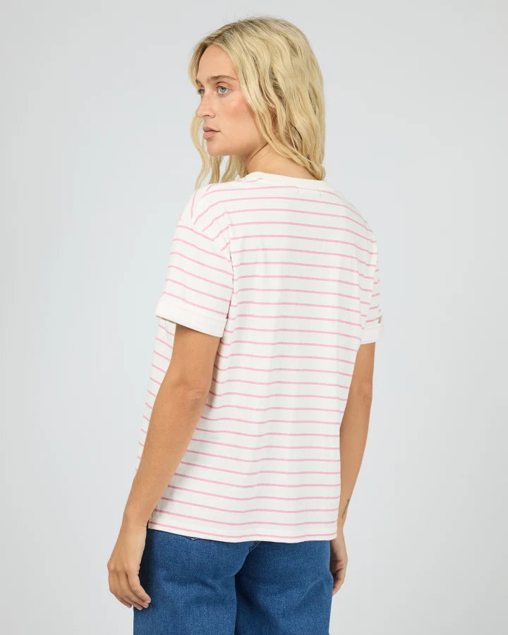 AAE WASHED STRIPE TEE-ORCHID