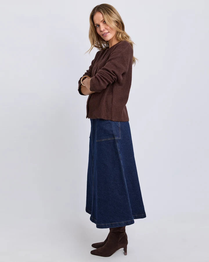 Murphy Knit Cardi - Chocolate