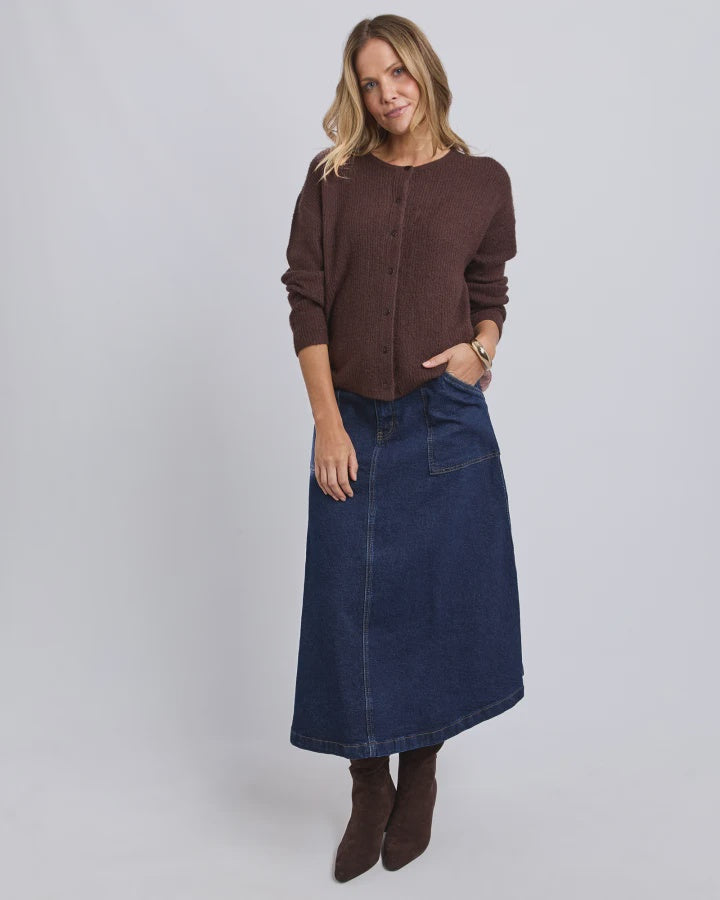 Murphy Knit Cardi - Chocolate