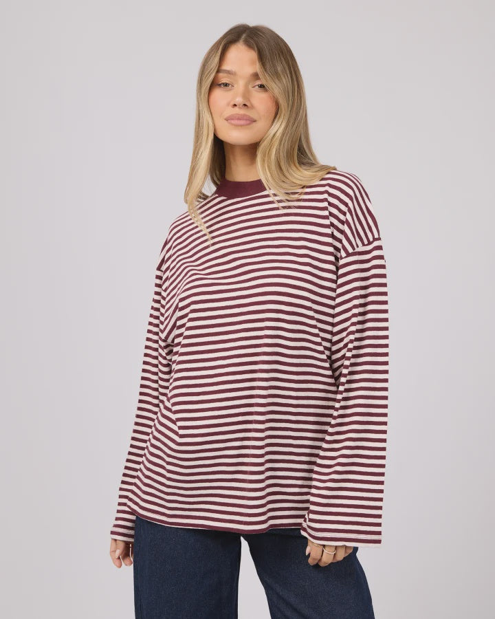 PALOMA LS STRIPE TEE-PORT