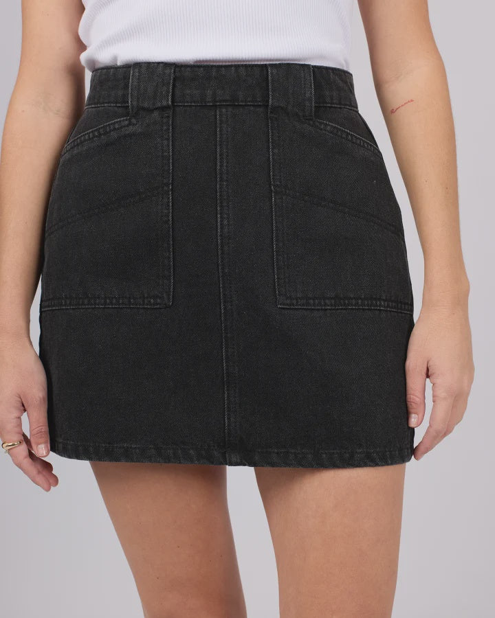 BECCA SKIRT-WASHED BLACK