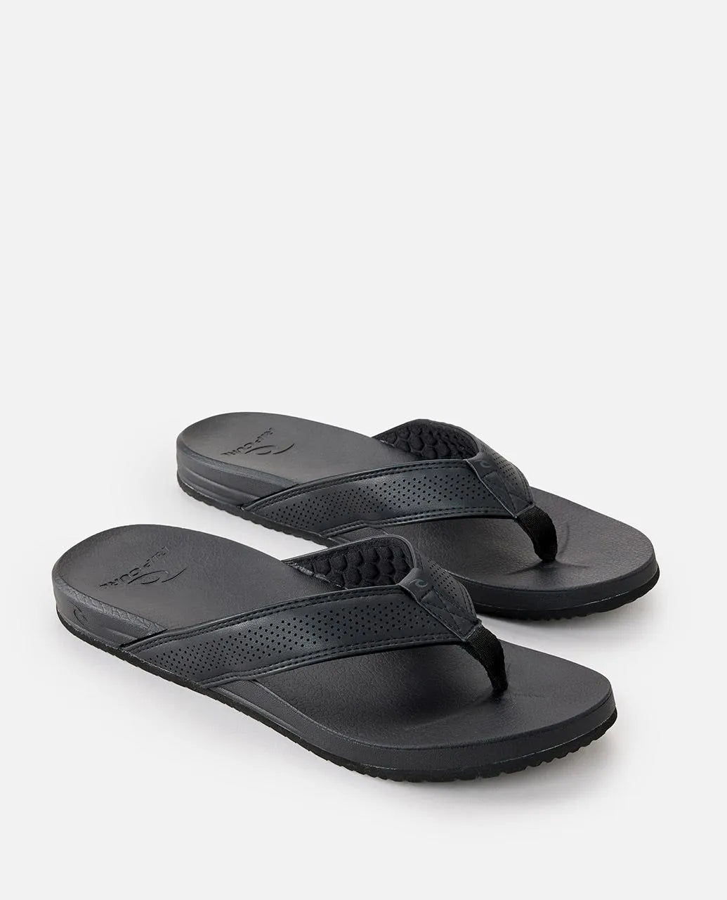 Chiba Bloom Open Toe Thong - Black