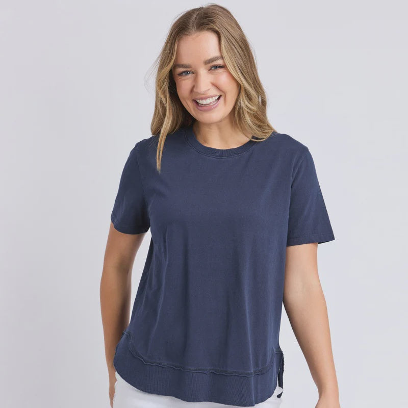 Farrah S/S Tee - Navy