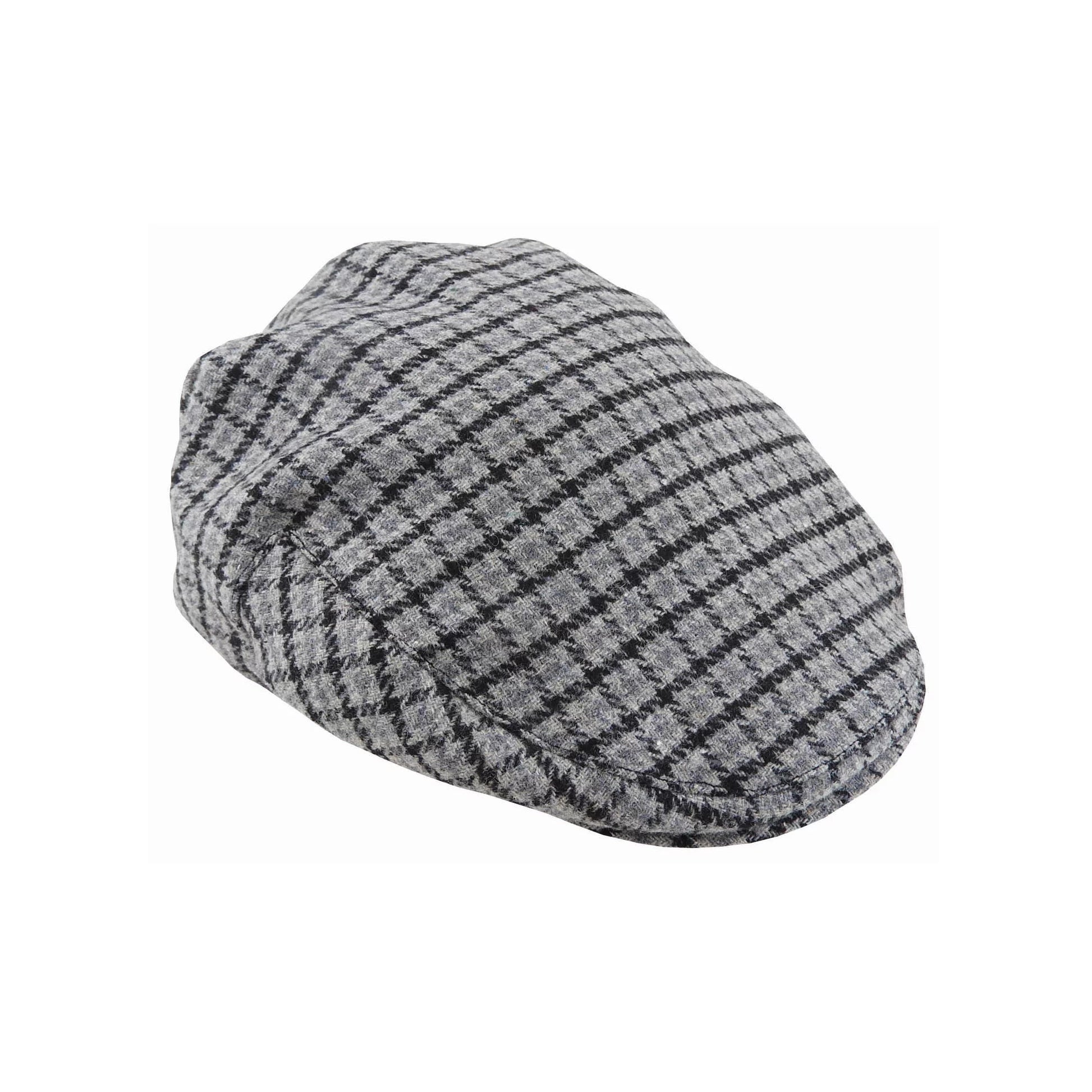 Arlo Wool Blend Tweed Cap - Grey