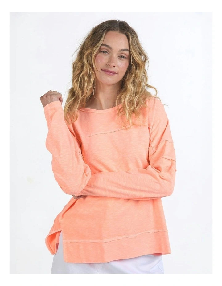 Jayne Throw On Top - Neon Peach