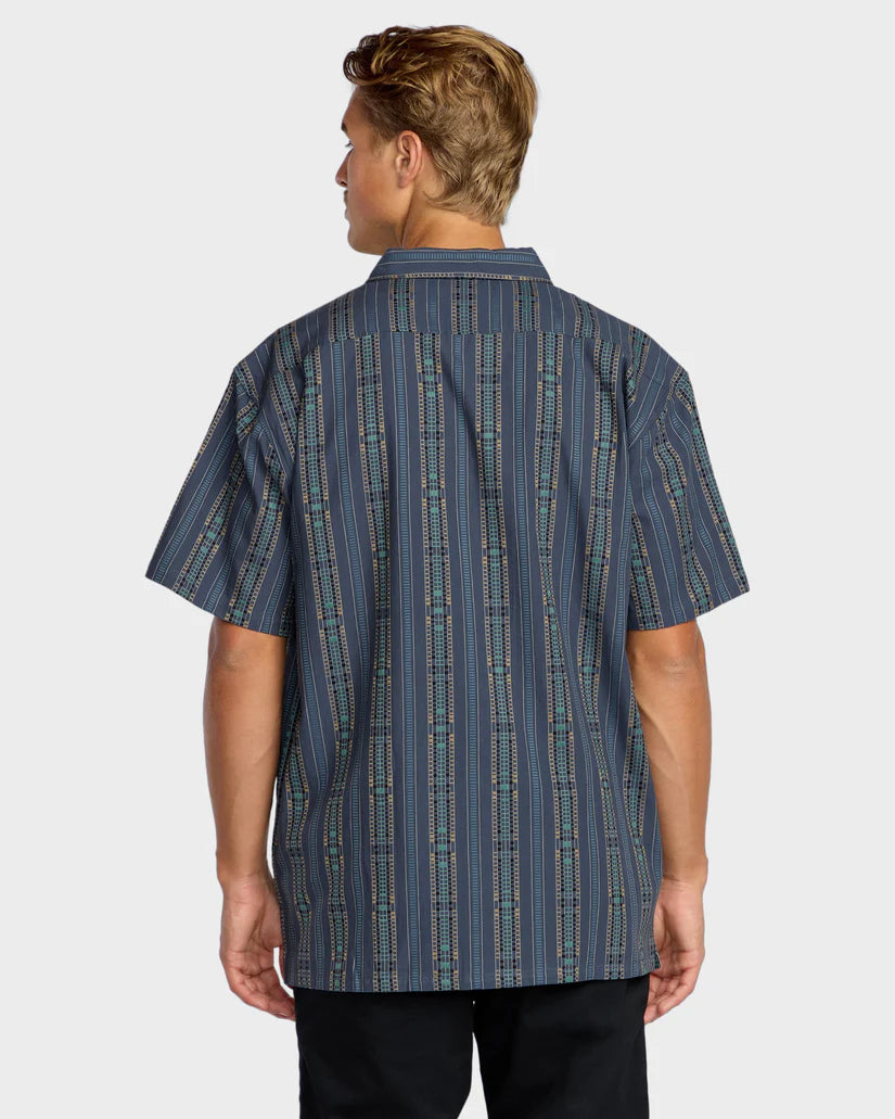 Sundays Jacquard SS Shirt  - Navy