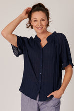 Load image into Gallery viewer, Shirred Neck Ruffle Sleeve Top - 3024435
