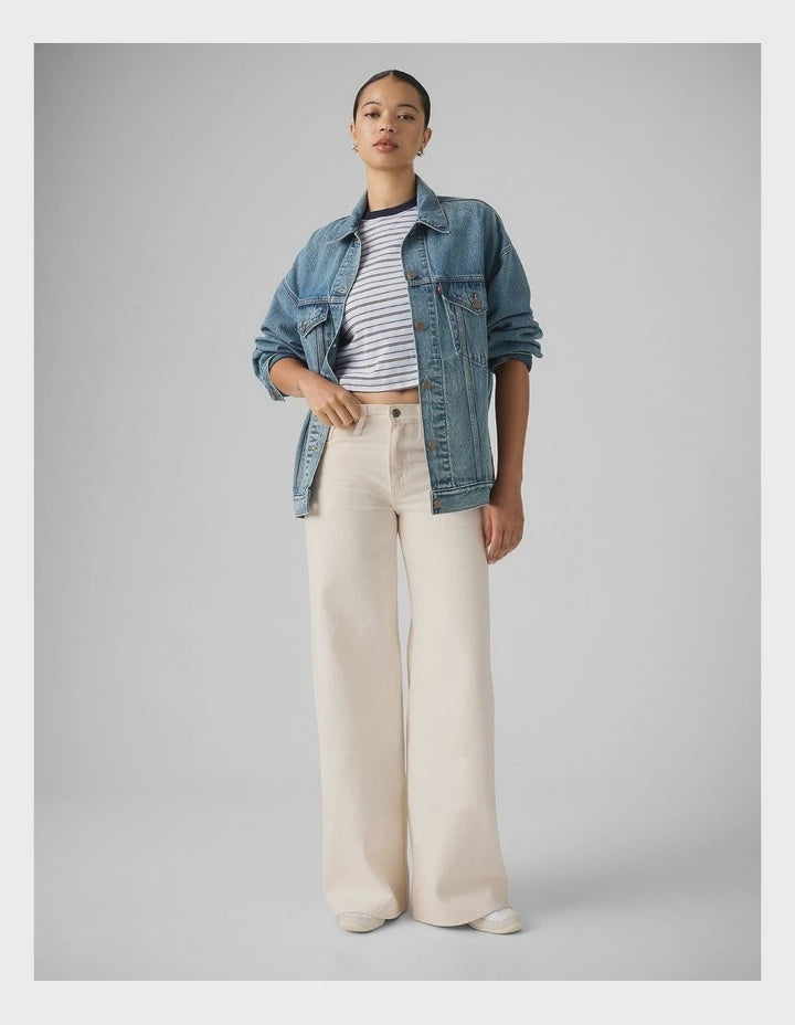Middy Wide Leg Jean - Snow