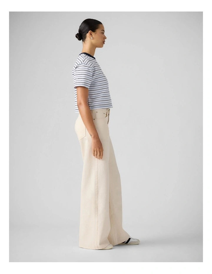 Middy Wide Leg Jean - Snow
