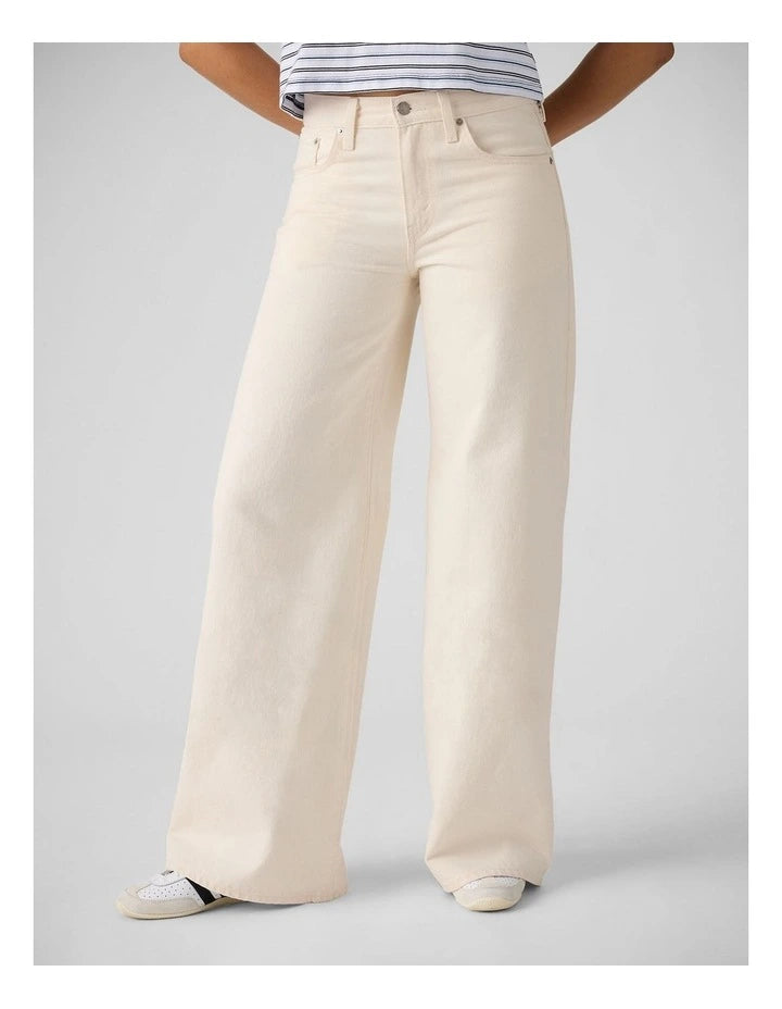 Middy Wide Leg Jean - Snow